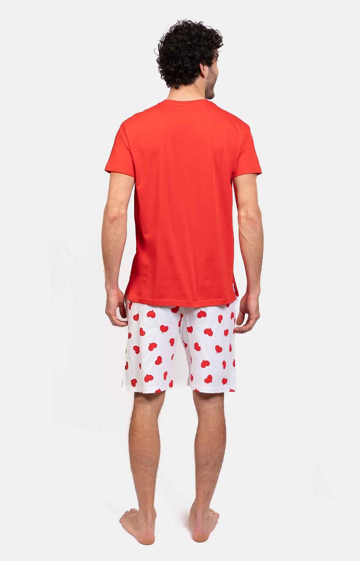 Pyjashort homme 100% coton - COEUR