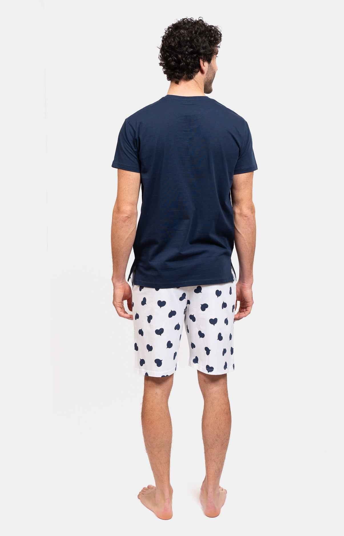 Pyjashort homme 100% coton - COEUR