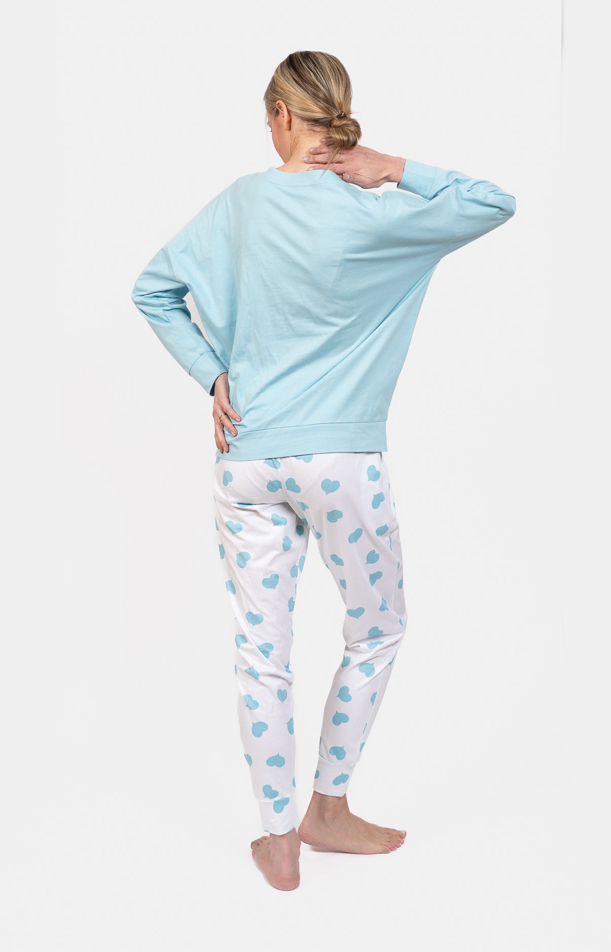 Pyjama long col V oversize - COEUR