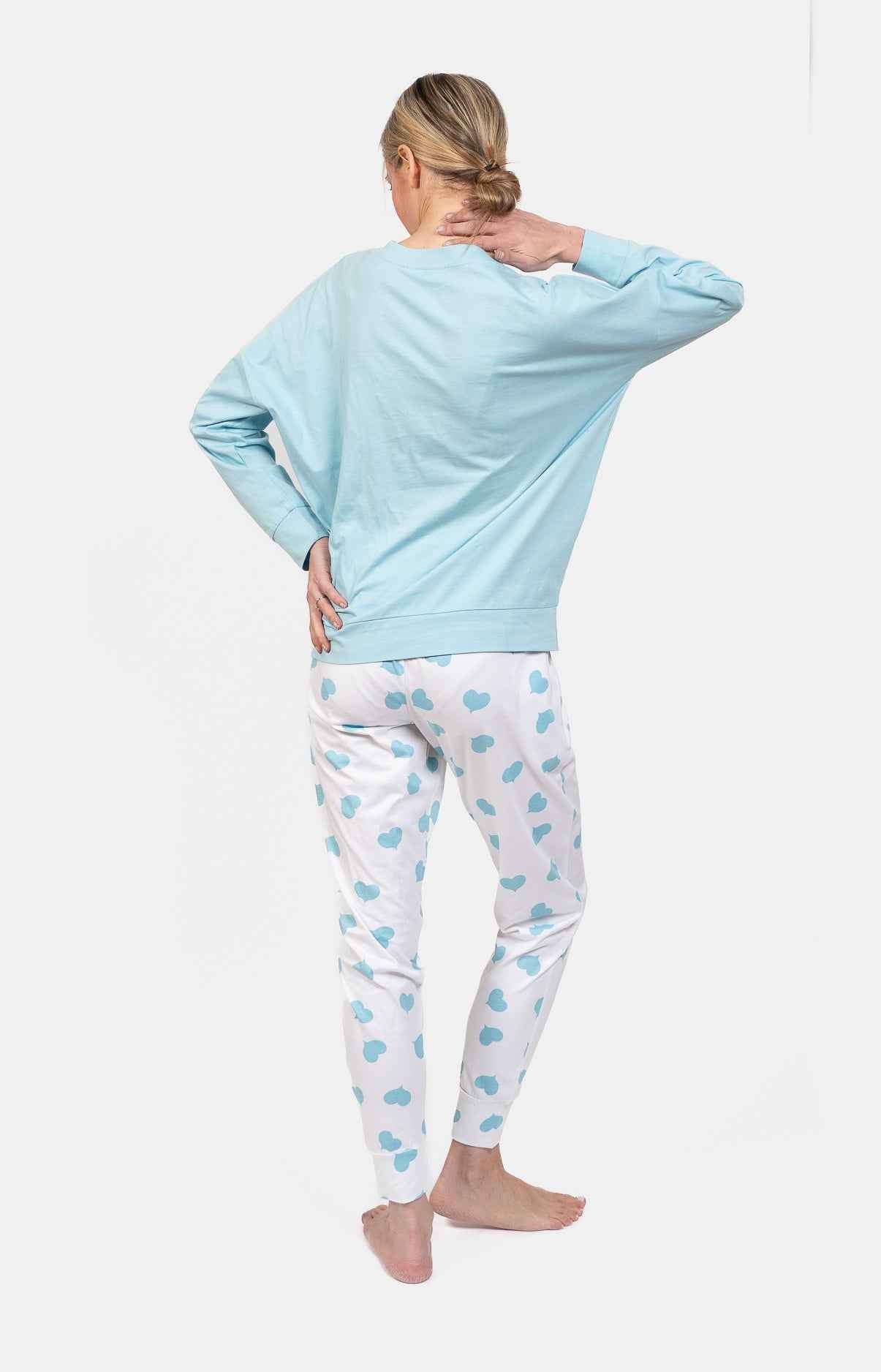 Pyjama long oversize 100% coton - COEUR