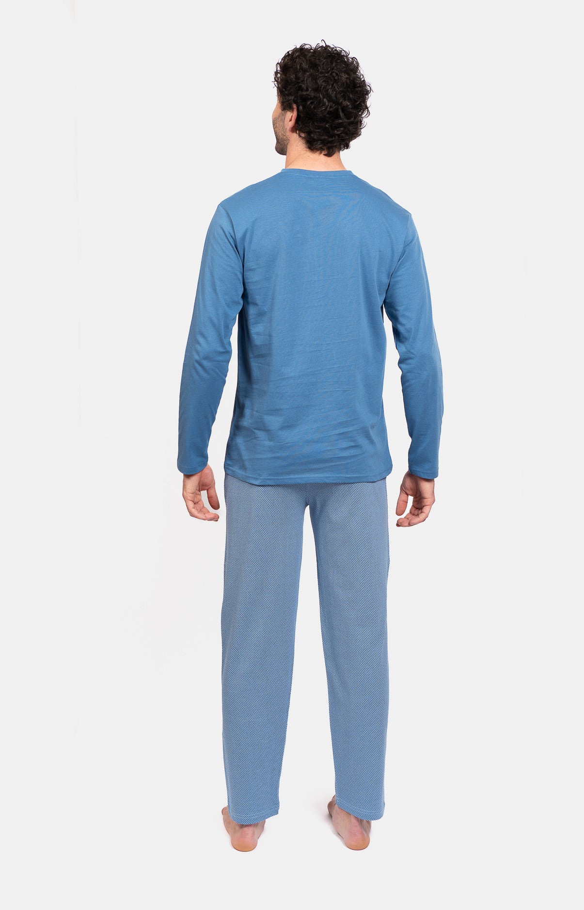 TEST - Pyjama long col V - CAVIAR