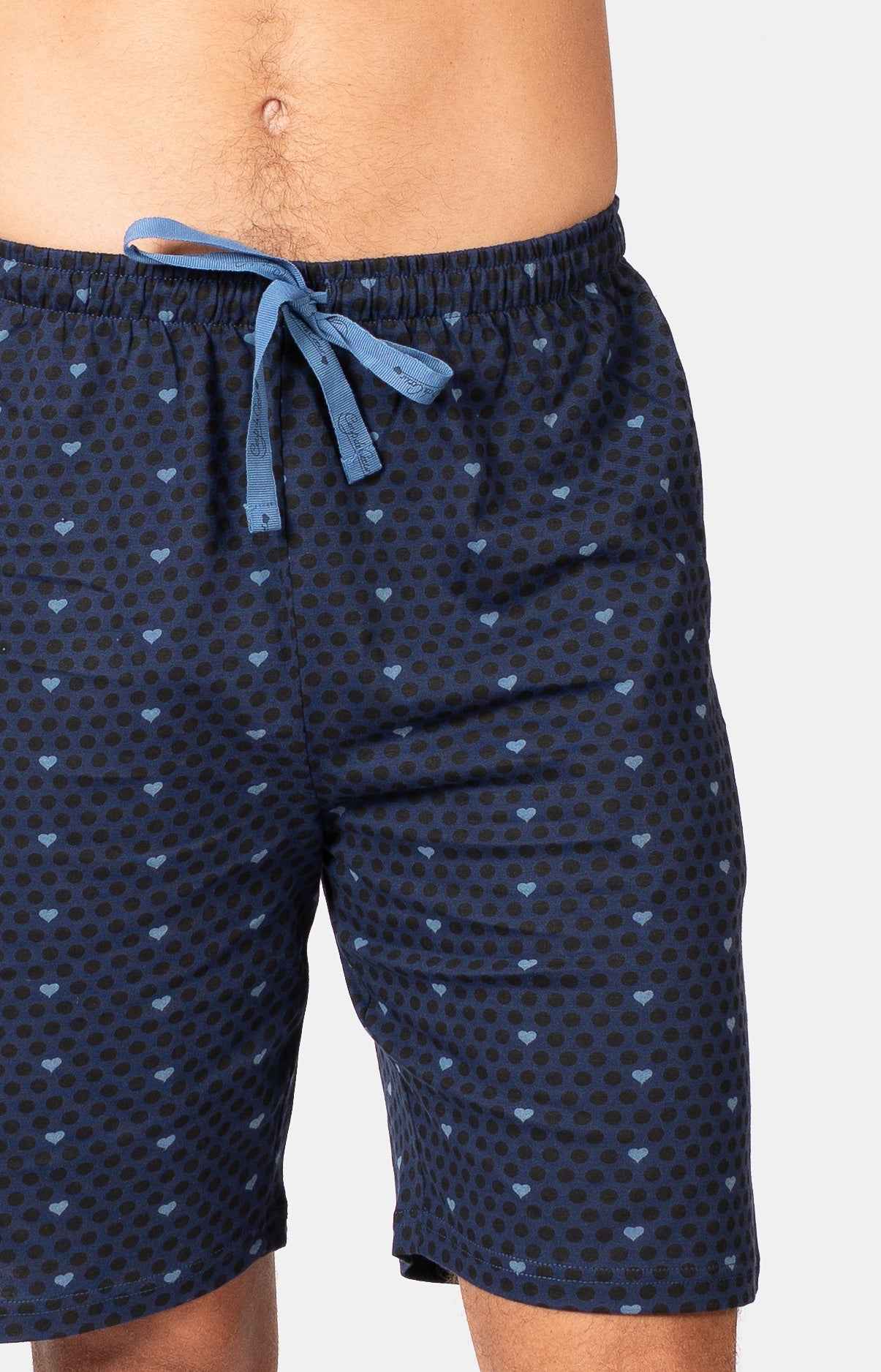 Pyjashort homme 100% coton - POIS