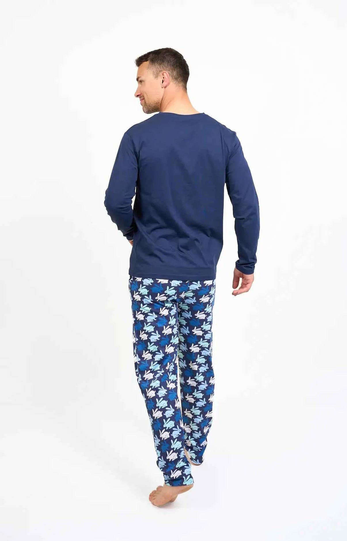 Pyjama homme long 100% coton - LAPIN