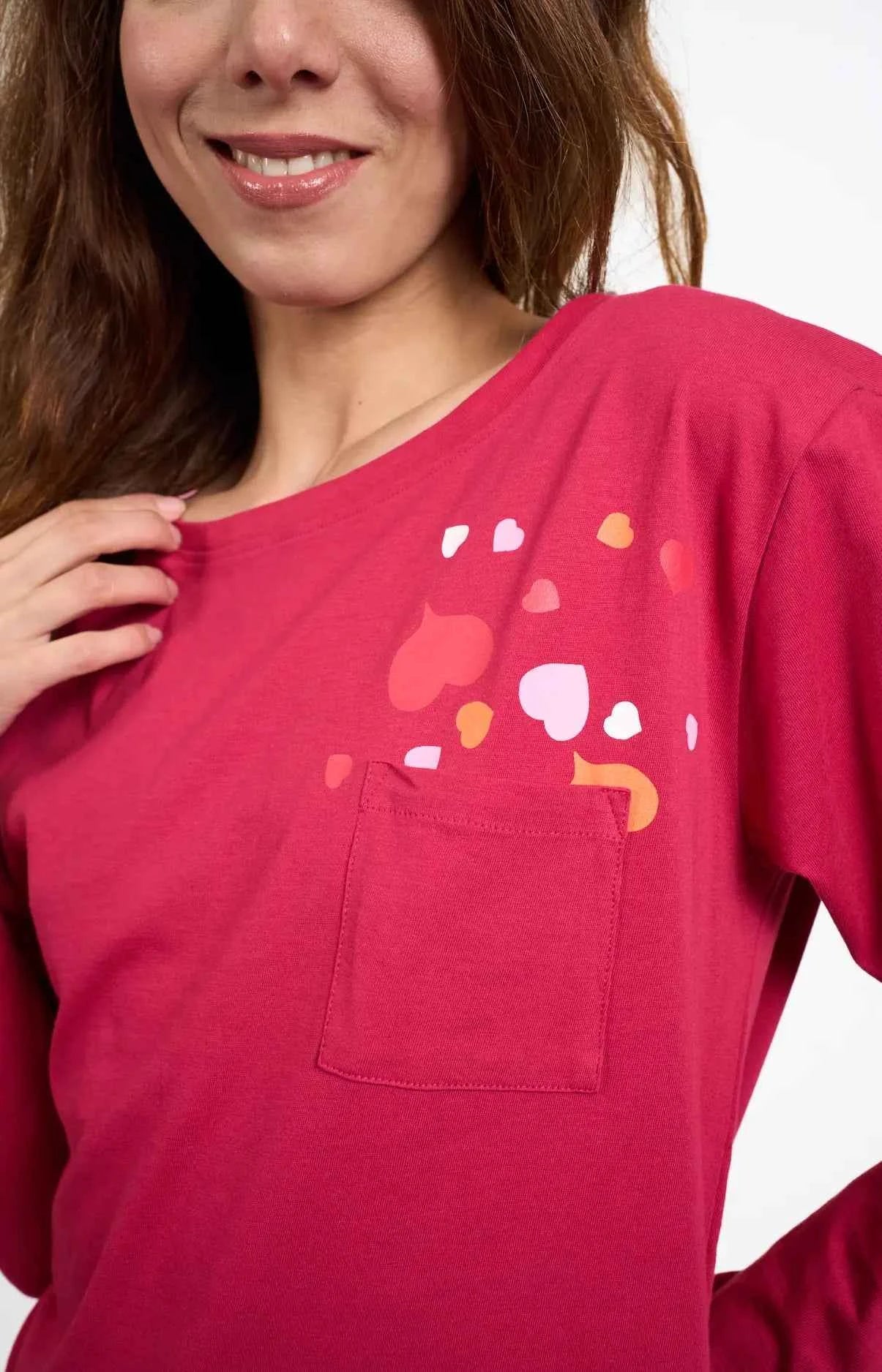 Pyjama femme long 100% coton - CONFETTI