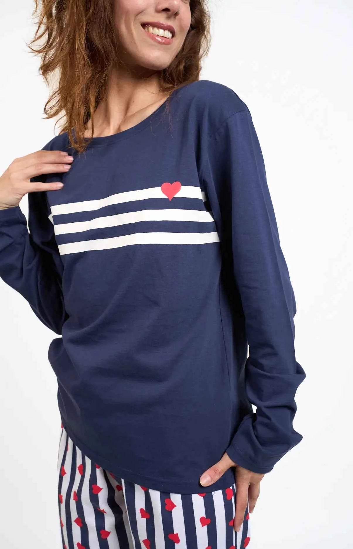 Pyjama femme long 100% coton - COREY