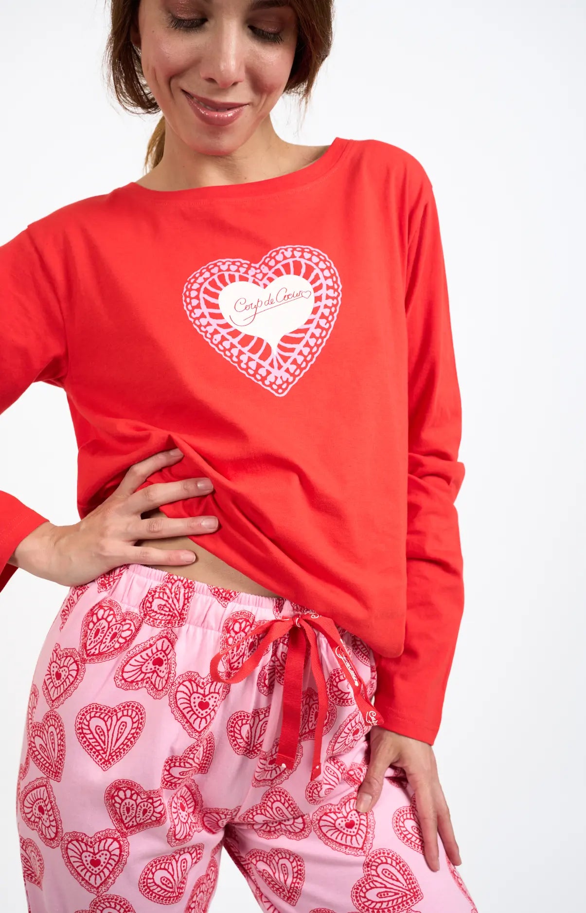 Long round neck pajamas - CATELLE