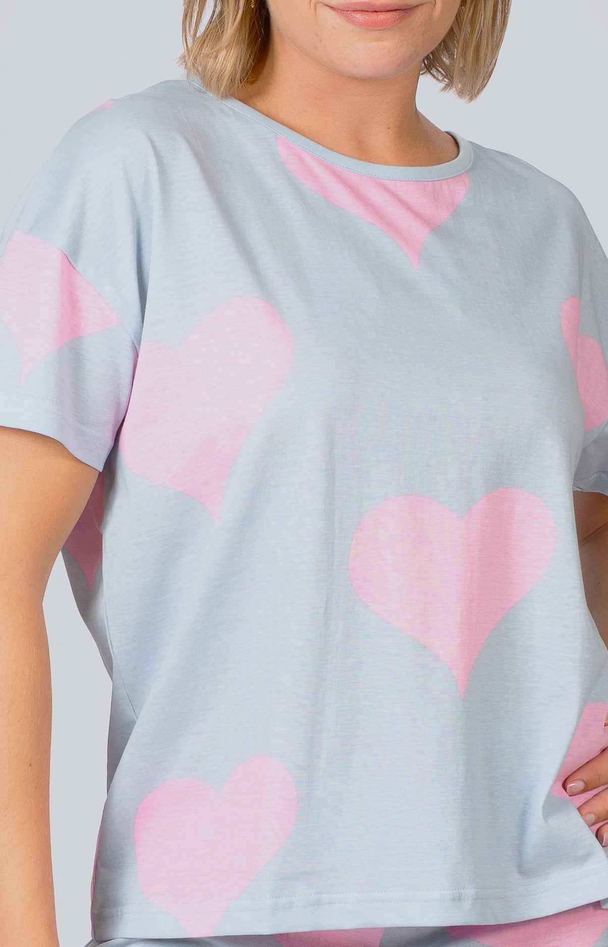 Pyjashort femme 100% coton T-shirt oversize - BIG