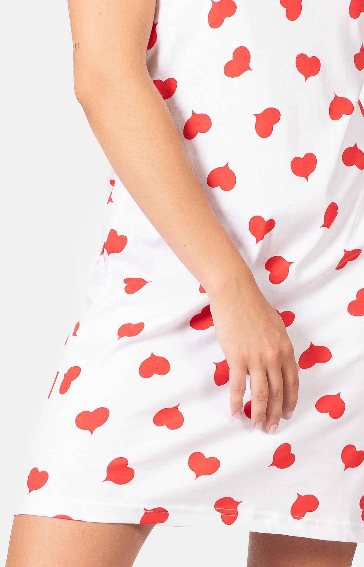 Chemise de nuit femme 100% coton - COEUR