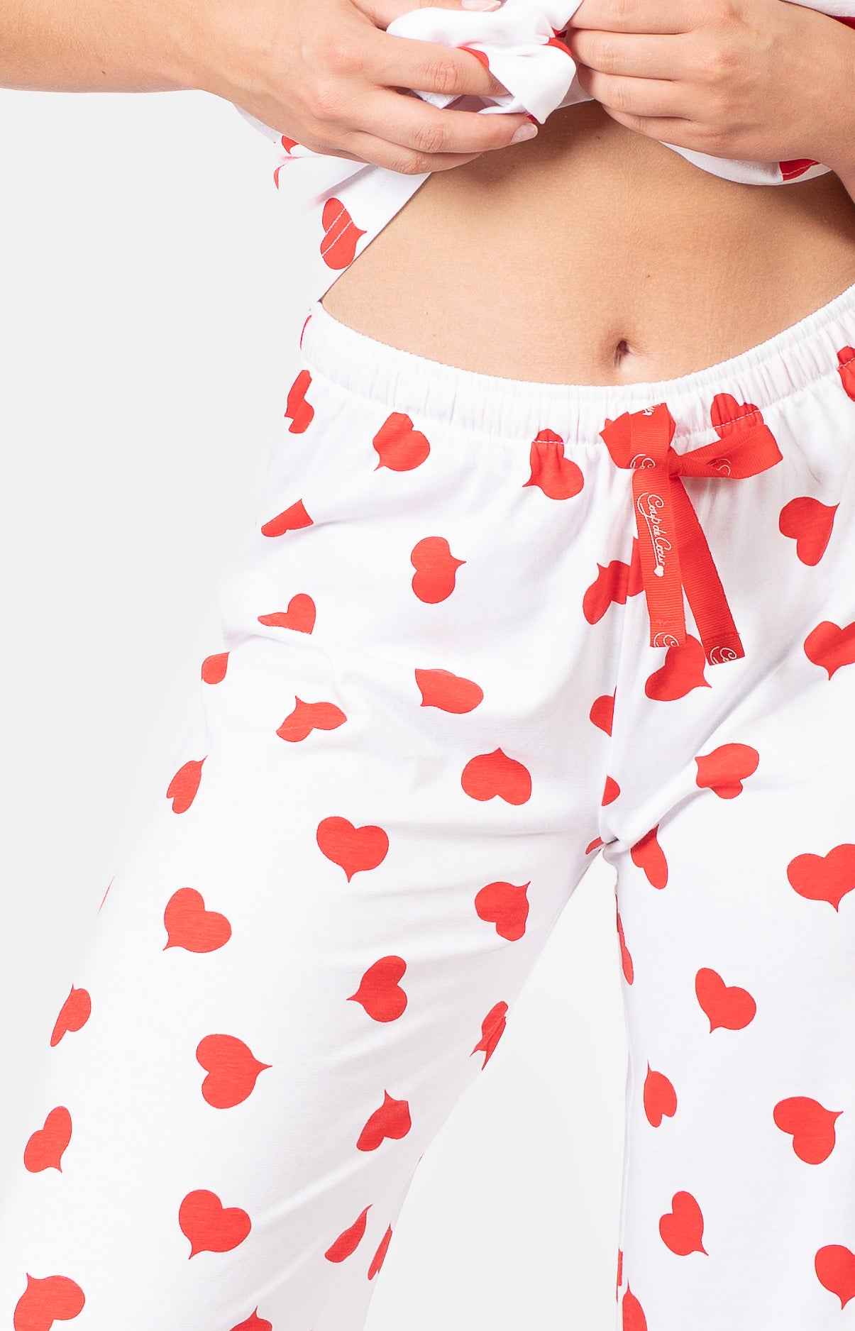 Pyjama femme 100% coton oversize - COEUR