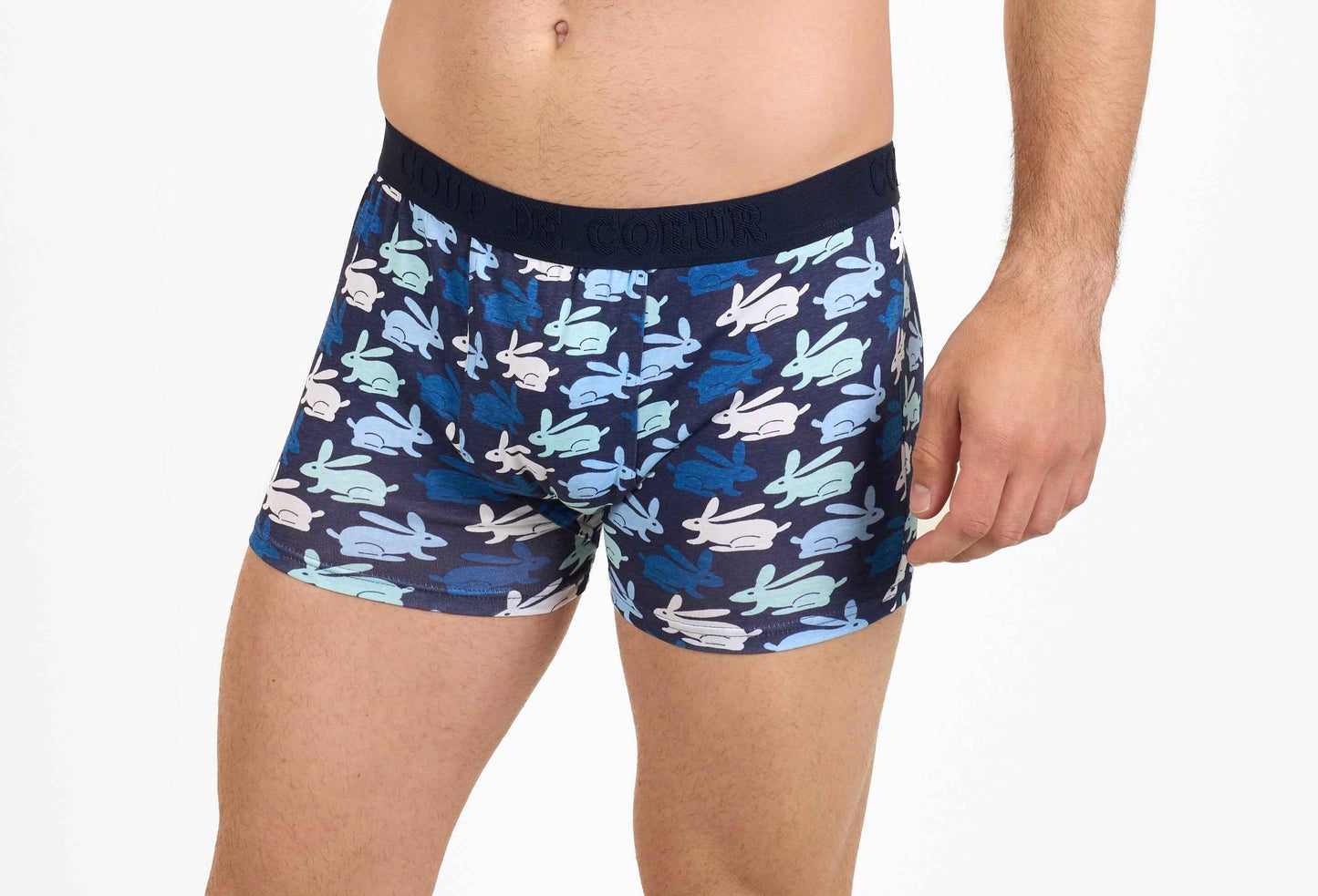 Boxer homme 95% coton 5% élasthanne - LAPIN