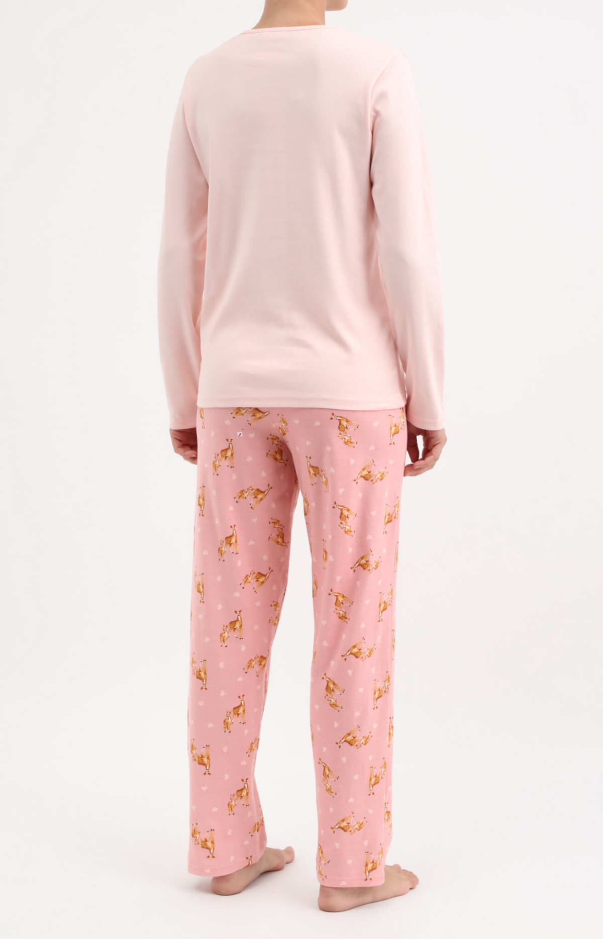 Pyjama Femme long et chaud 100% coton- BICHE - Taille 38, Couleur Rose