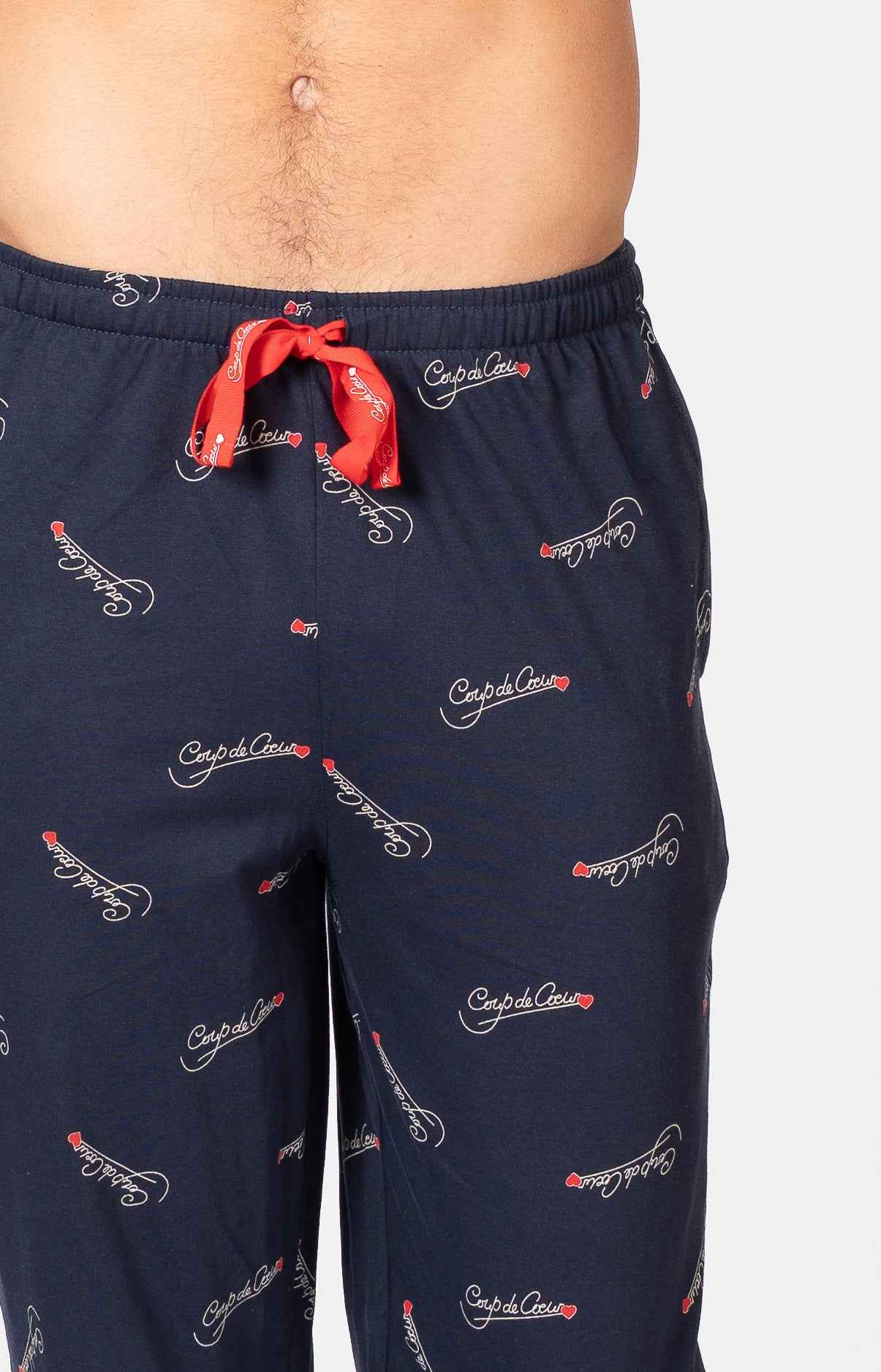 Pyjama homme long 100% coton - LOGO