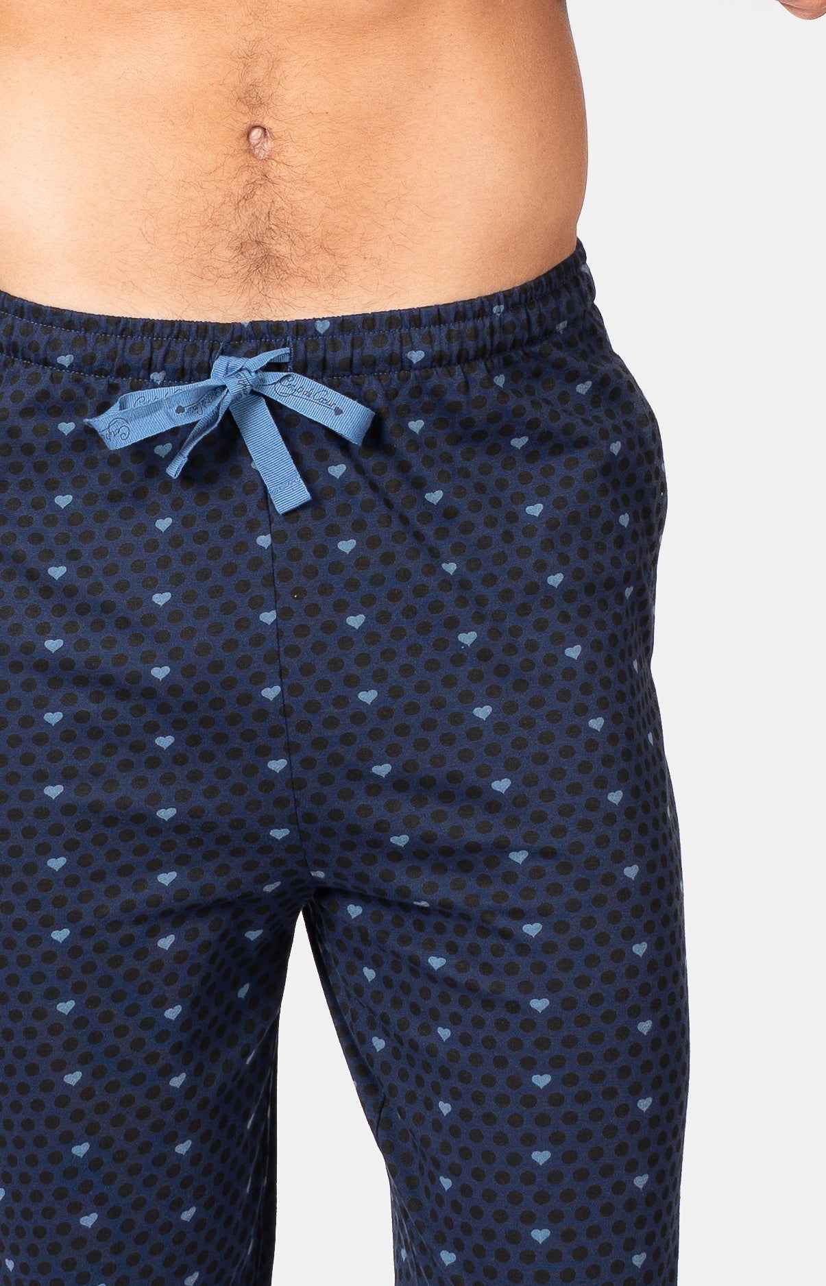Pyjama homme long 100% coton - POIS