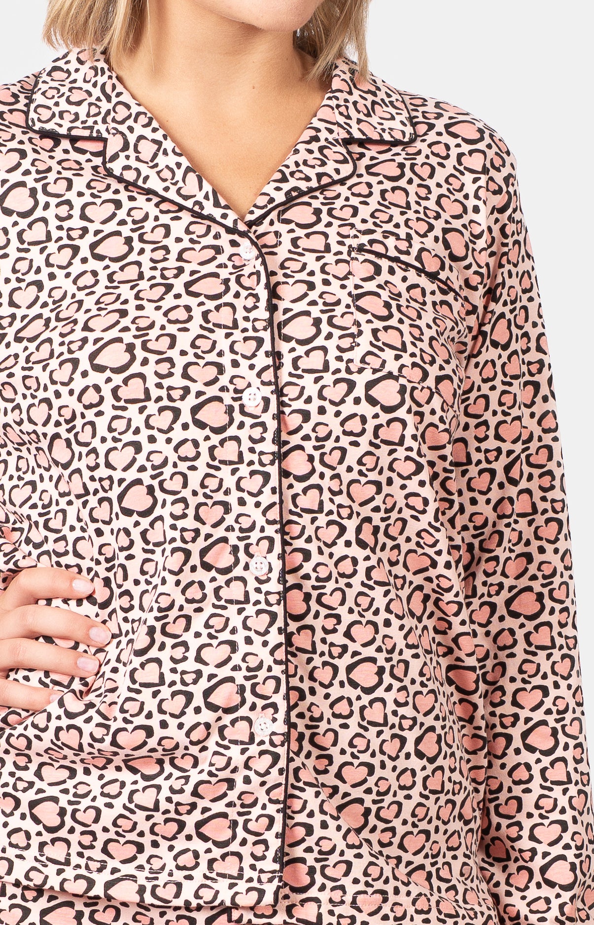 Pyjama long boutonné - LEO