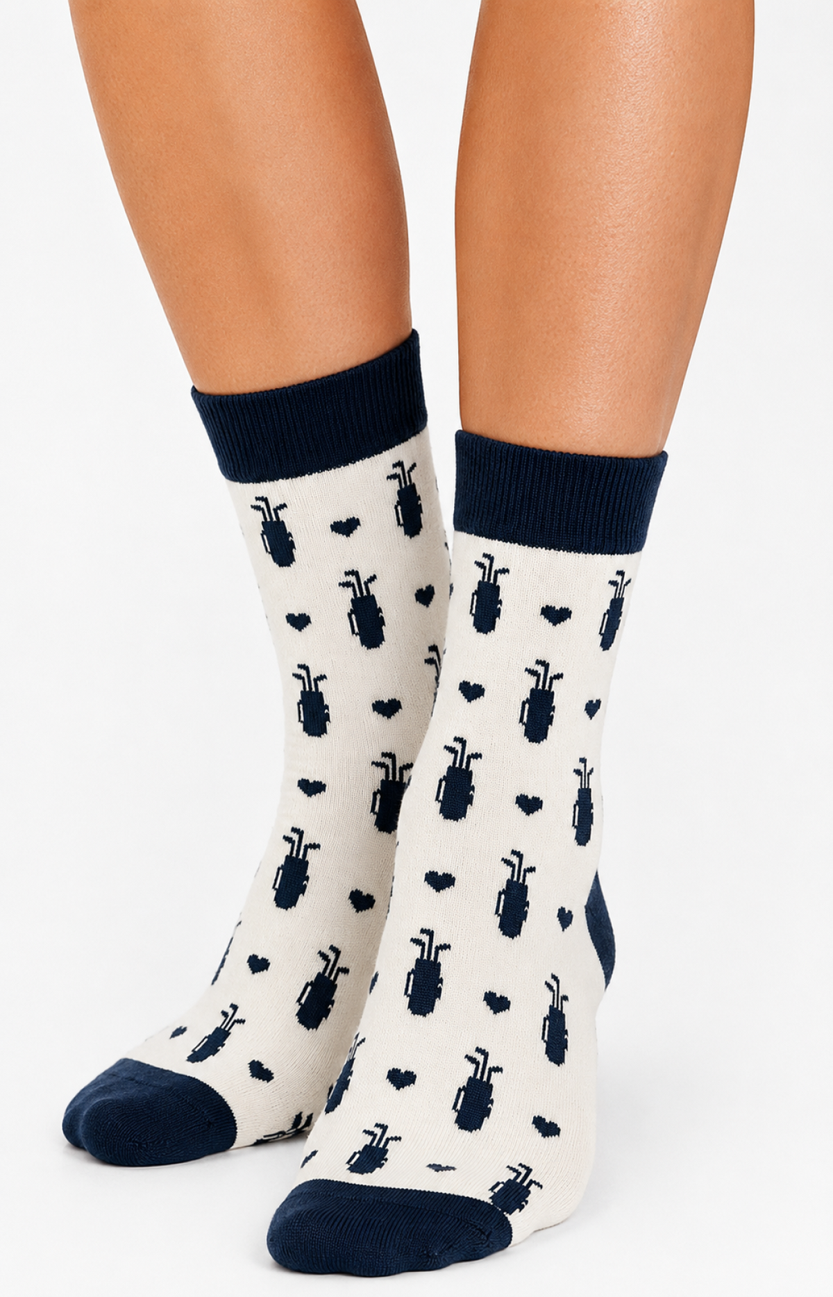 Chaussettes femme GOLF2 - Taille 36/40, Couleur Ecru