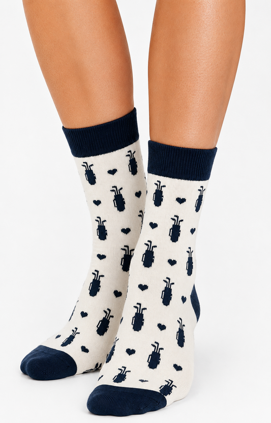 Chaussettes femme GOLF2 - Taille 36/40, Couleur Ecru