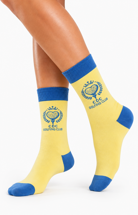 Chaussettes femme GOLF5 - Taille 36/40, Couleur Jaune