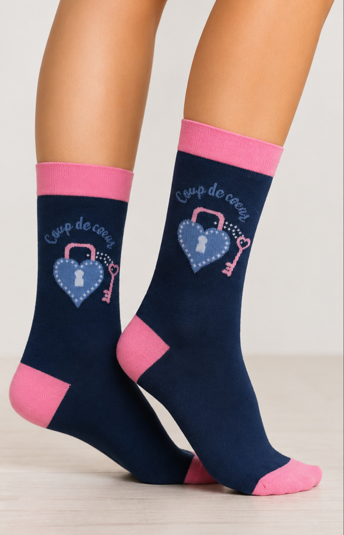 Chaussettes femme KEYS - Taille 36/40, Couleur Marine