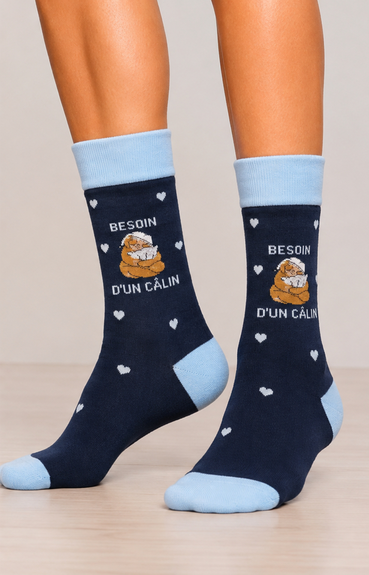 Chaussettes homme CALIN - Taille 39/45, Couleur Marine
