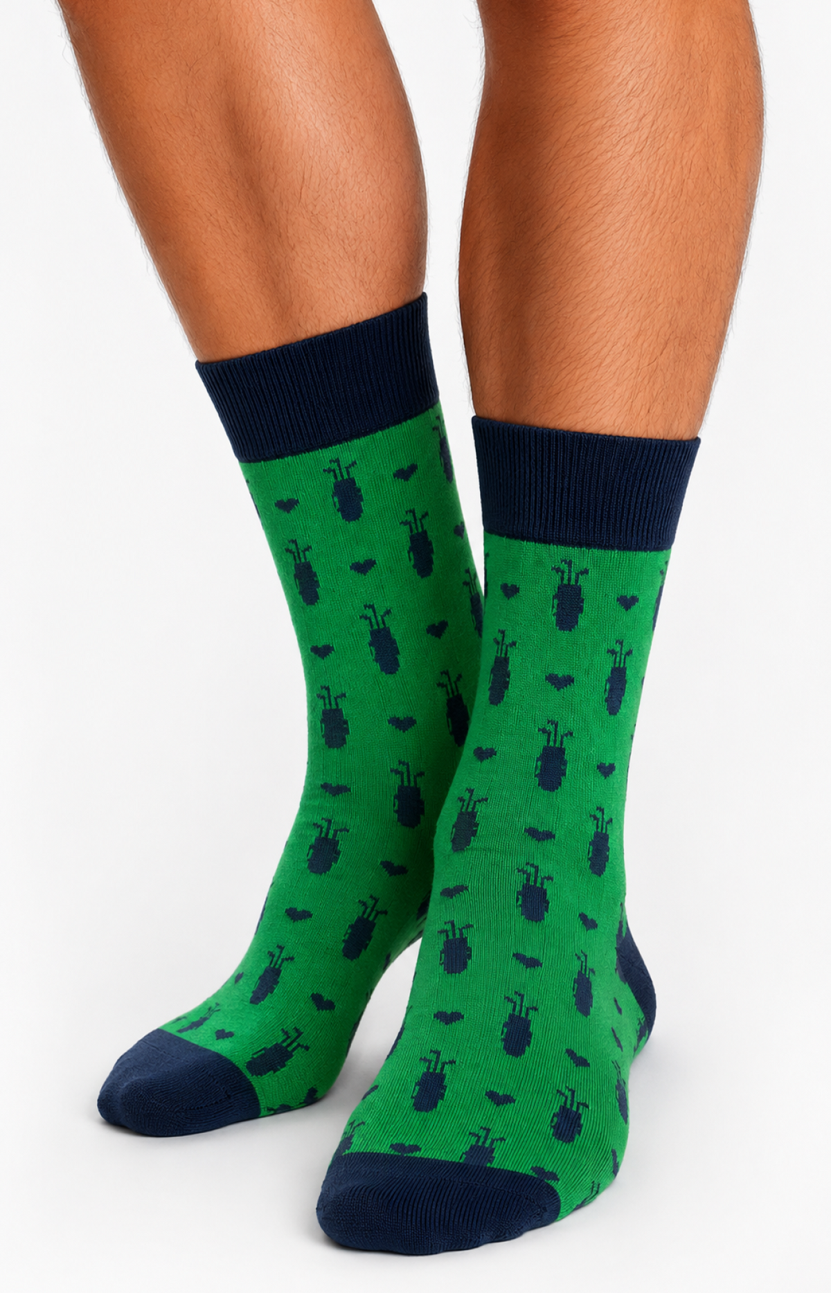 Chaussettes homme GOLF2 - Taille 39/45, Couleur Vert