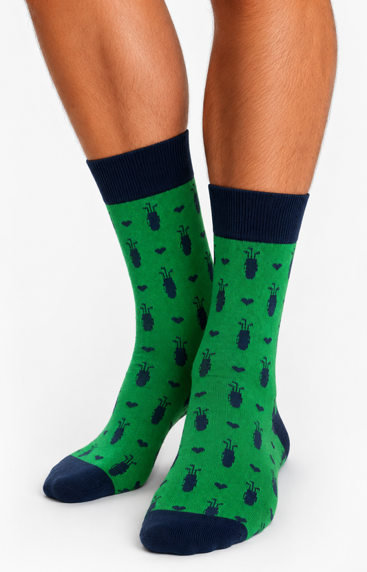 Chaussettes homme GOLF2 - Taille 39/45, Couleur Vert