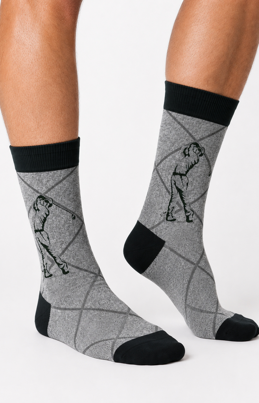 Chaussettes homme GOLF3 - Taille 39/45, Couleur Gris