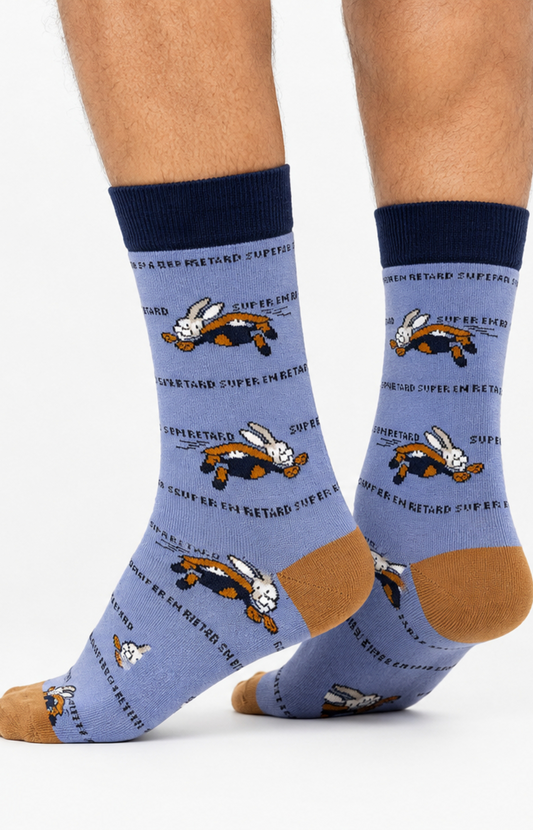 Chaussettes homme SUPER - Taille 39/45, Couleur Bleu