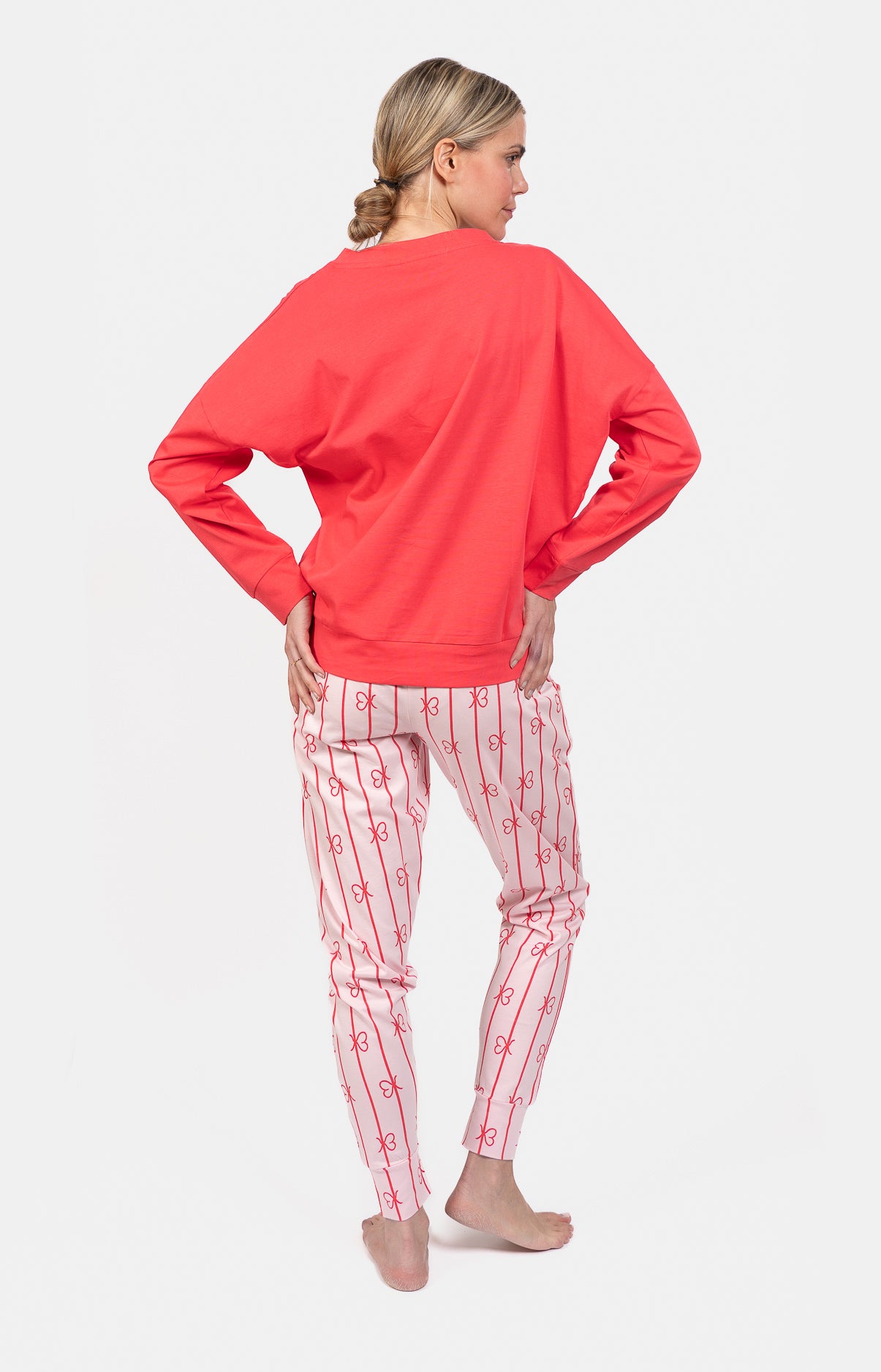 Long oversized V-neck pajamas - NOEUD