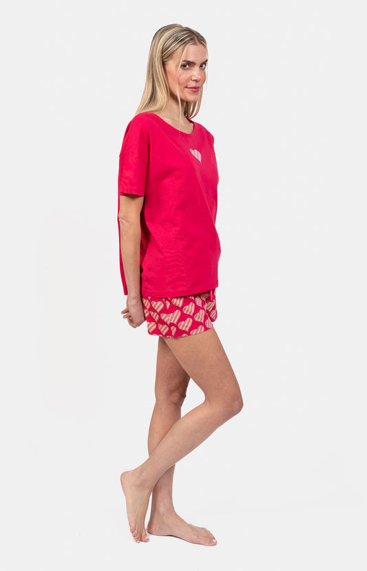 Oversized round neck short pajamas - CRAY