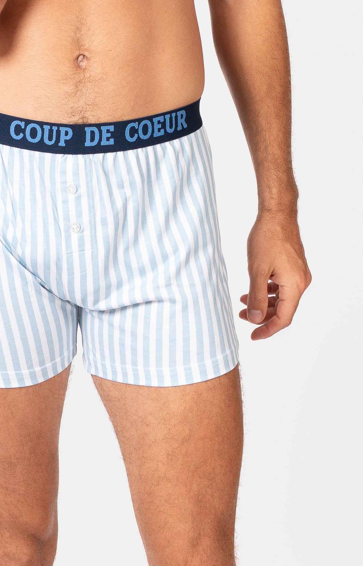 Caleçon homme maille 100% coton - RAYE