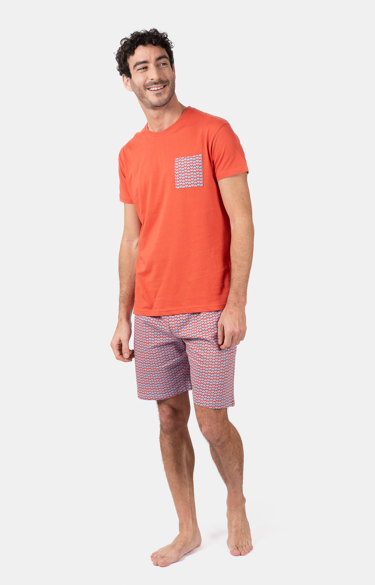 Pyjacourt homme col rond - 100% coton - BICOEUR