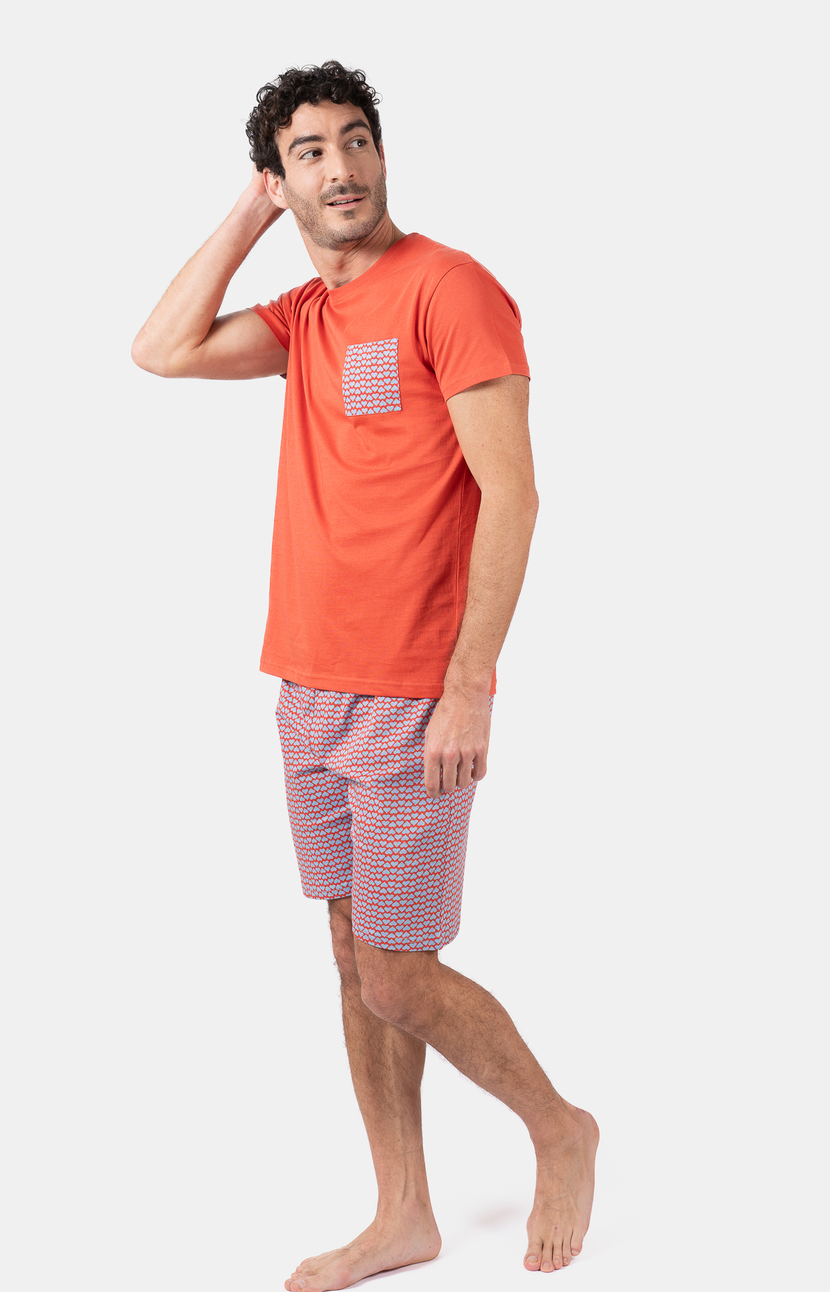 Pyjacourt homme col rond - 100% coton - BICOEUR