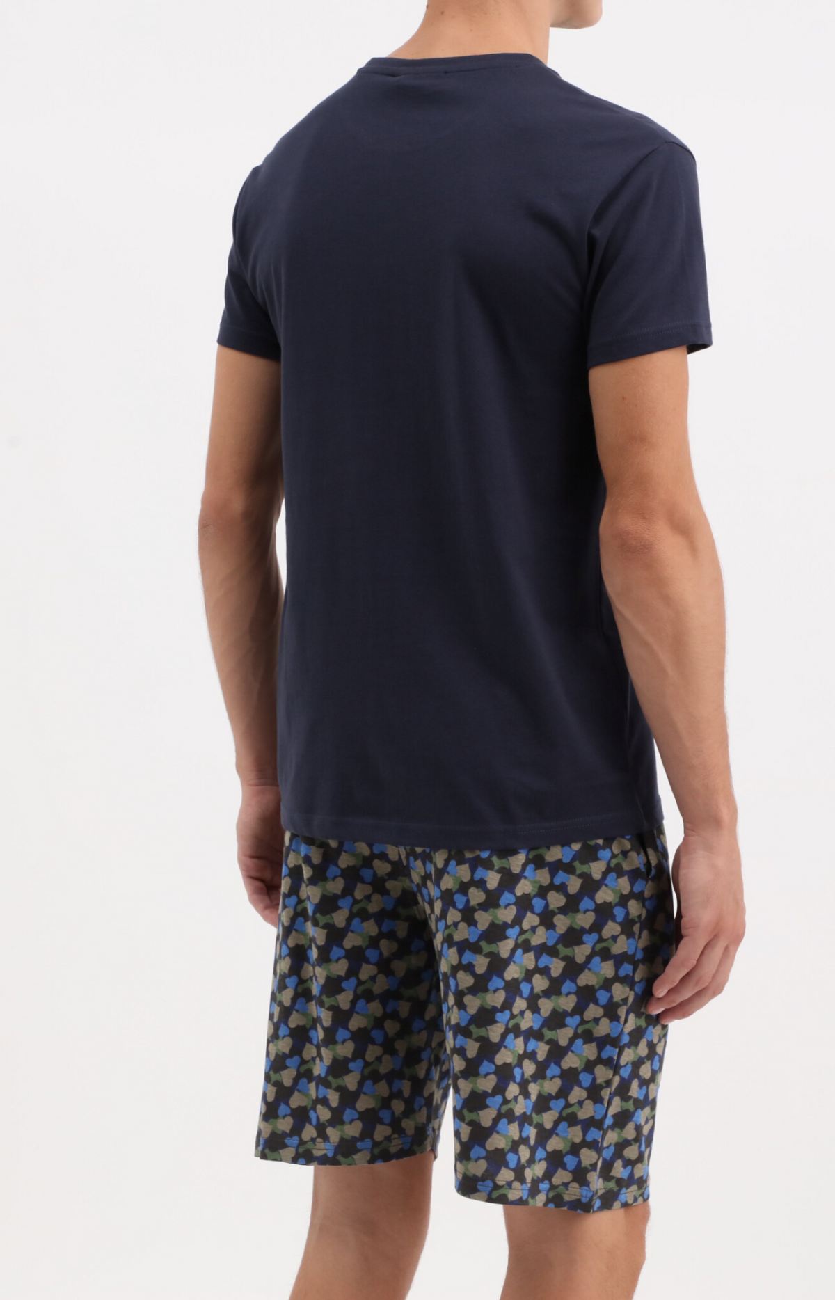 Pyjacourt homme col rond - 100% coton - CAMOUFLAGE - Taille M, Couleur Noir