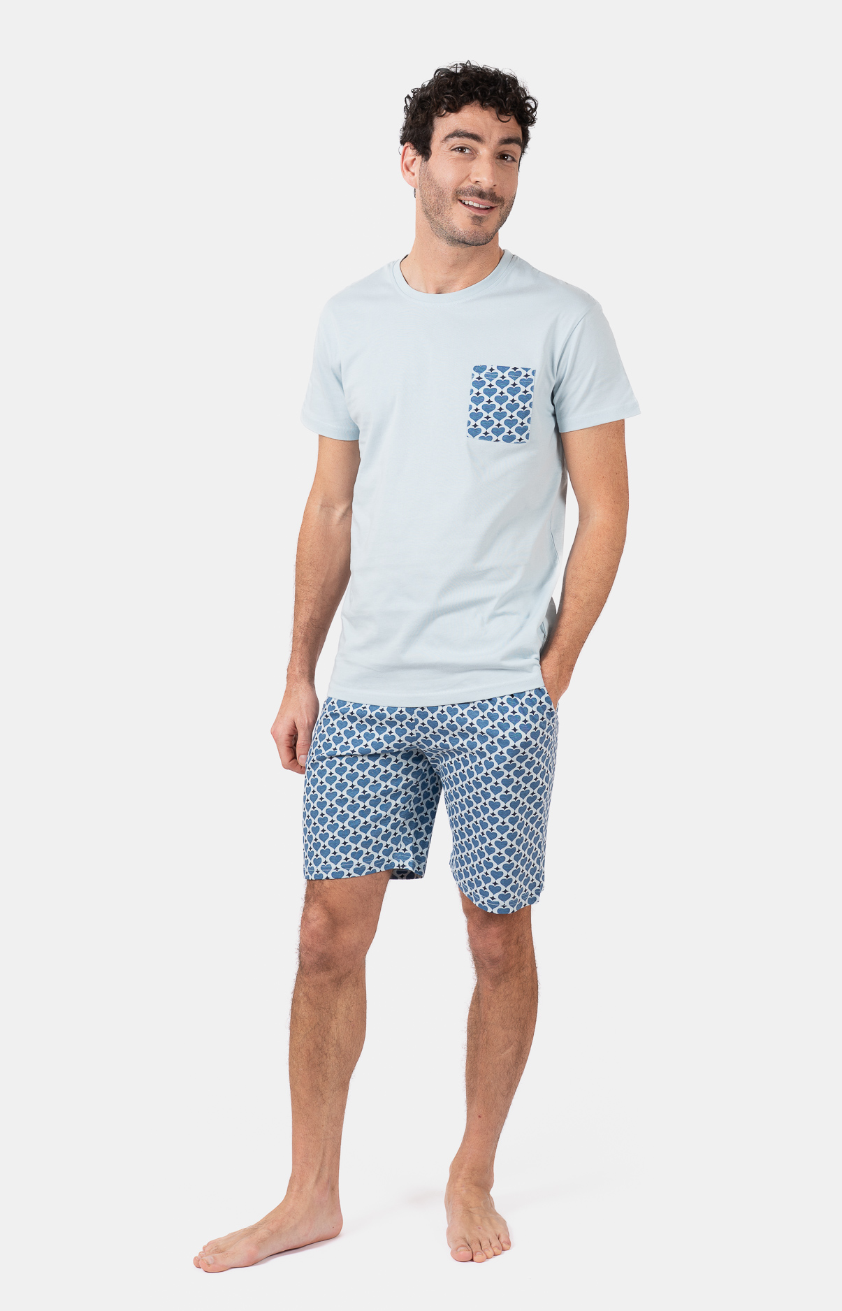 Pyjacourt homme col rond - 100% coton - CARD
