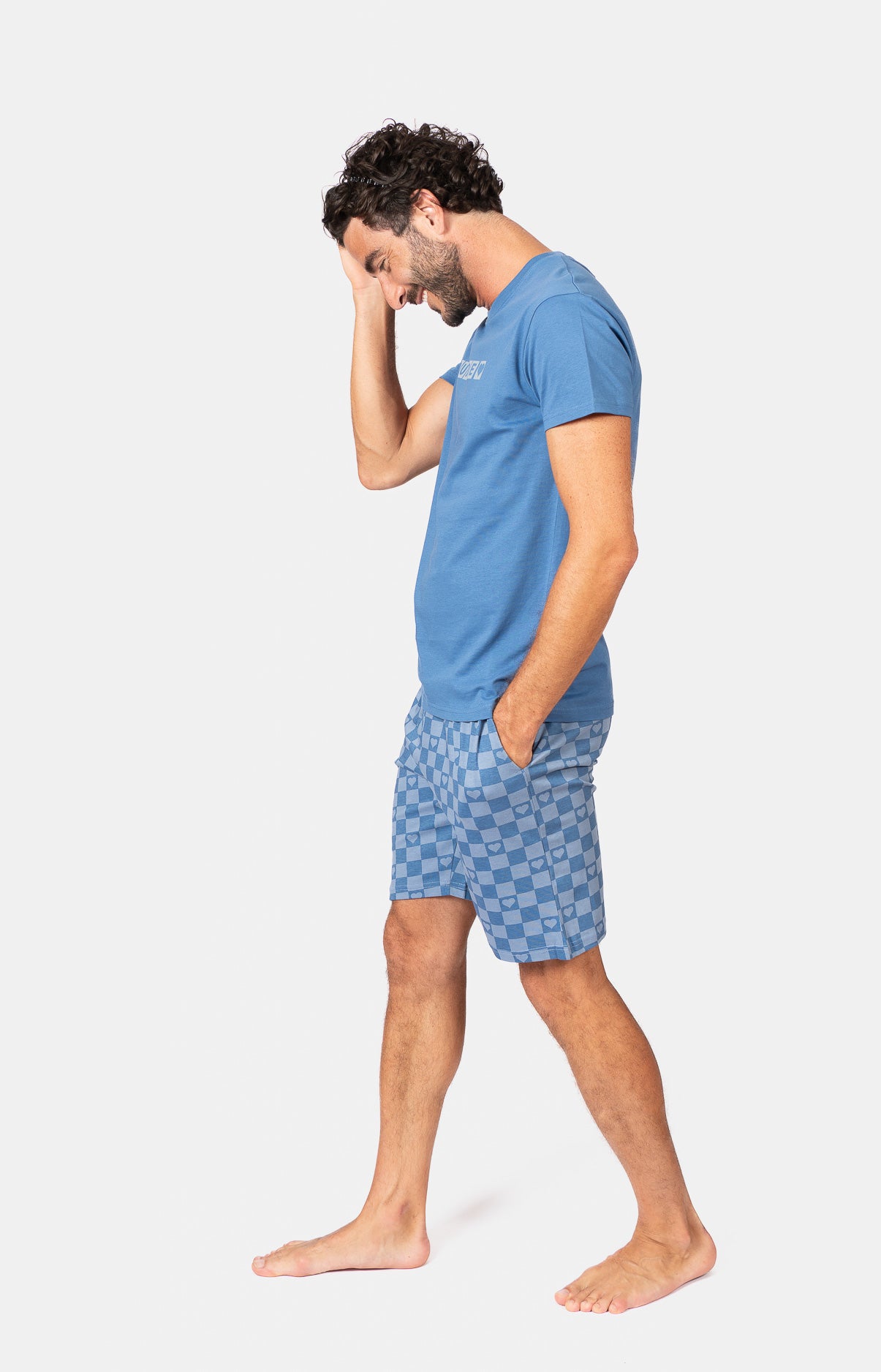 Pyjashort col rond - DAMIER