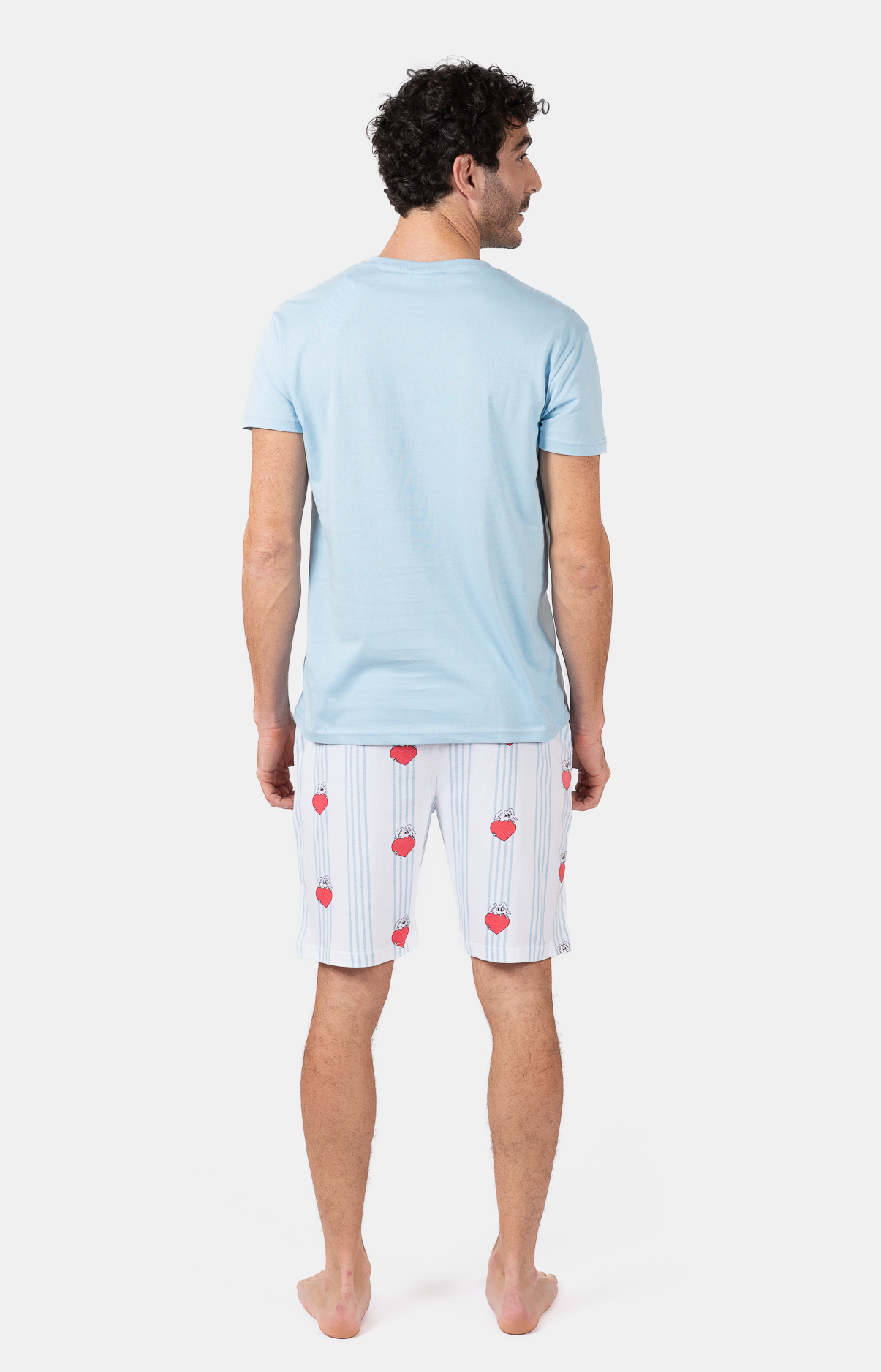 Pyjacourt homme col rond - 100% coton - LAPIN
