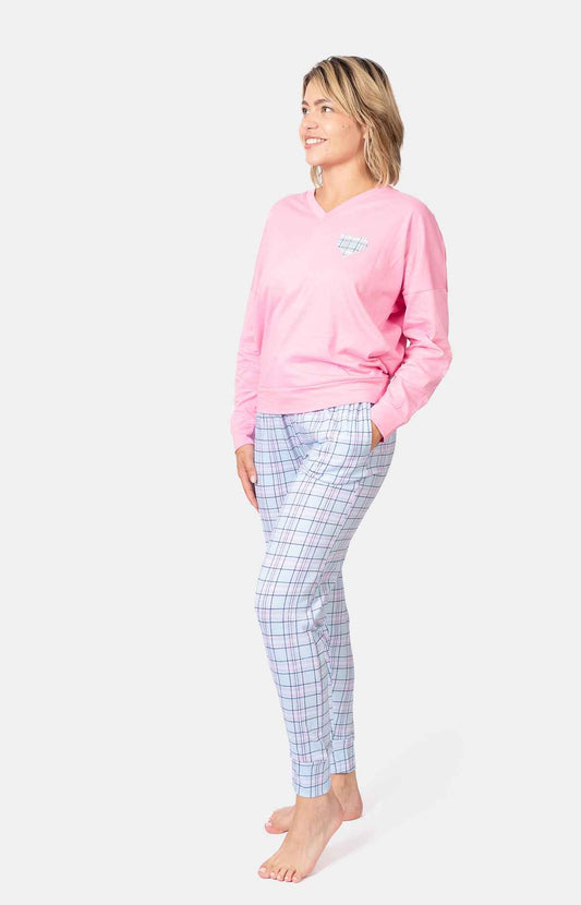 Pyjama femme 100% coton T-shirt oversize - AMOR