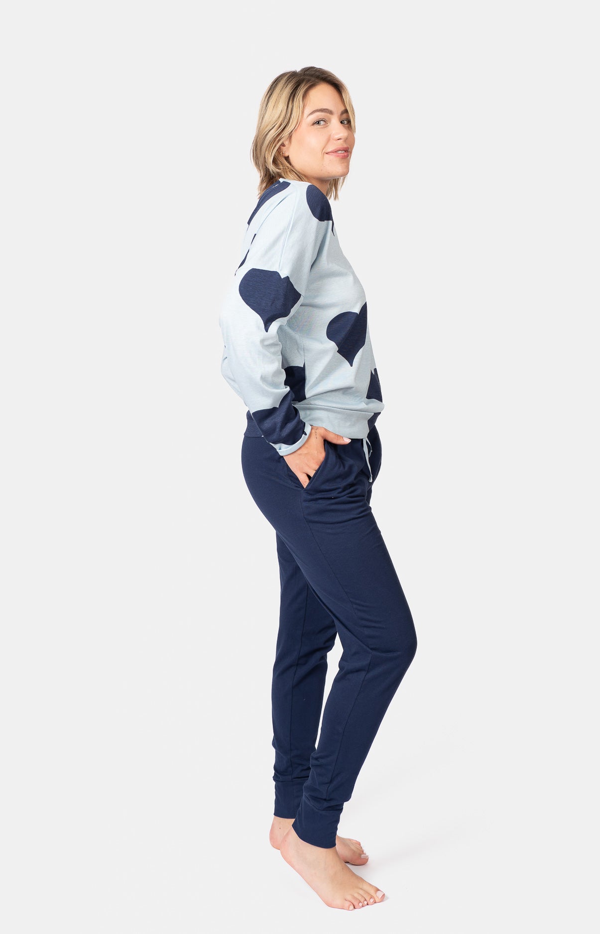 Pyjama long col V oversize - BIG