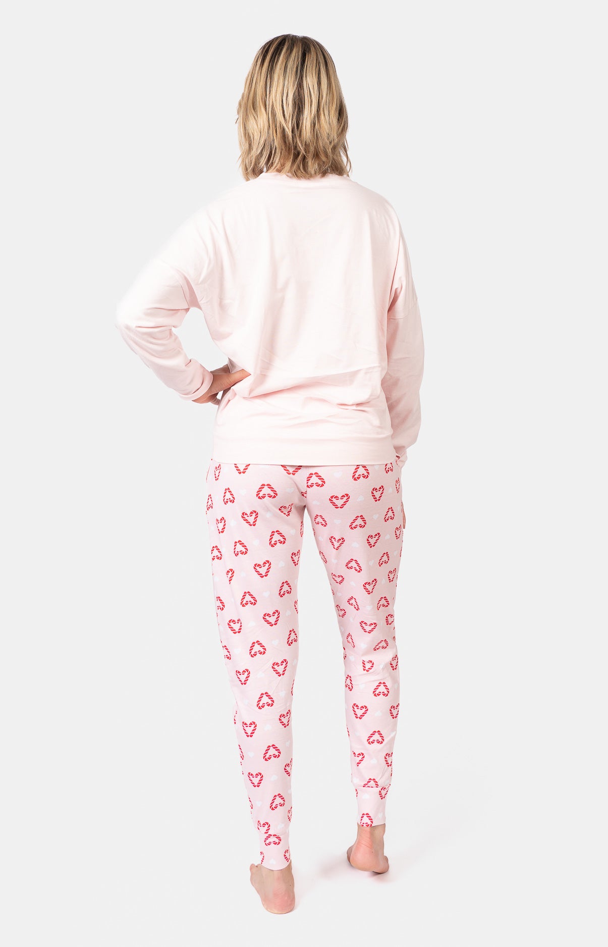 Pyjama long col V oversize - CANDY