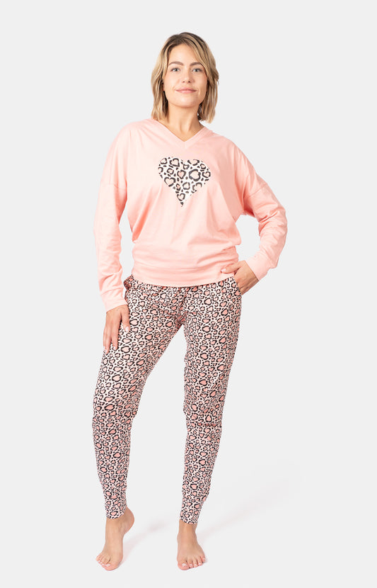 Pyjama long col V oversize - LEO