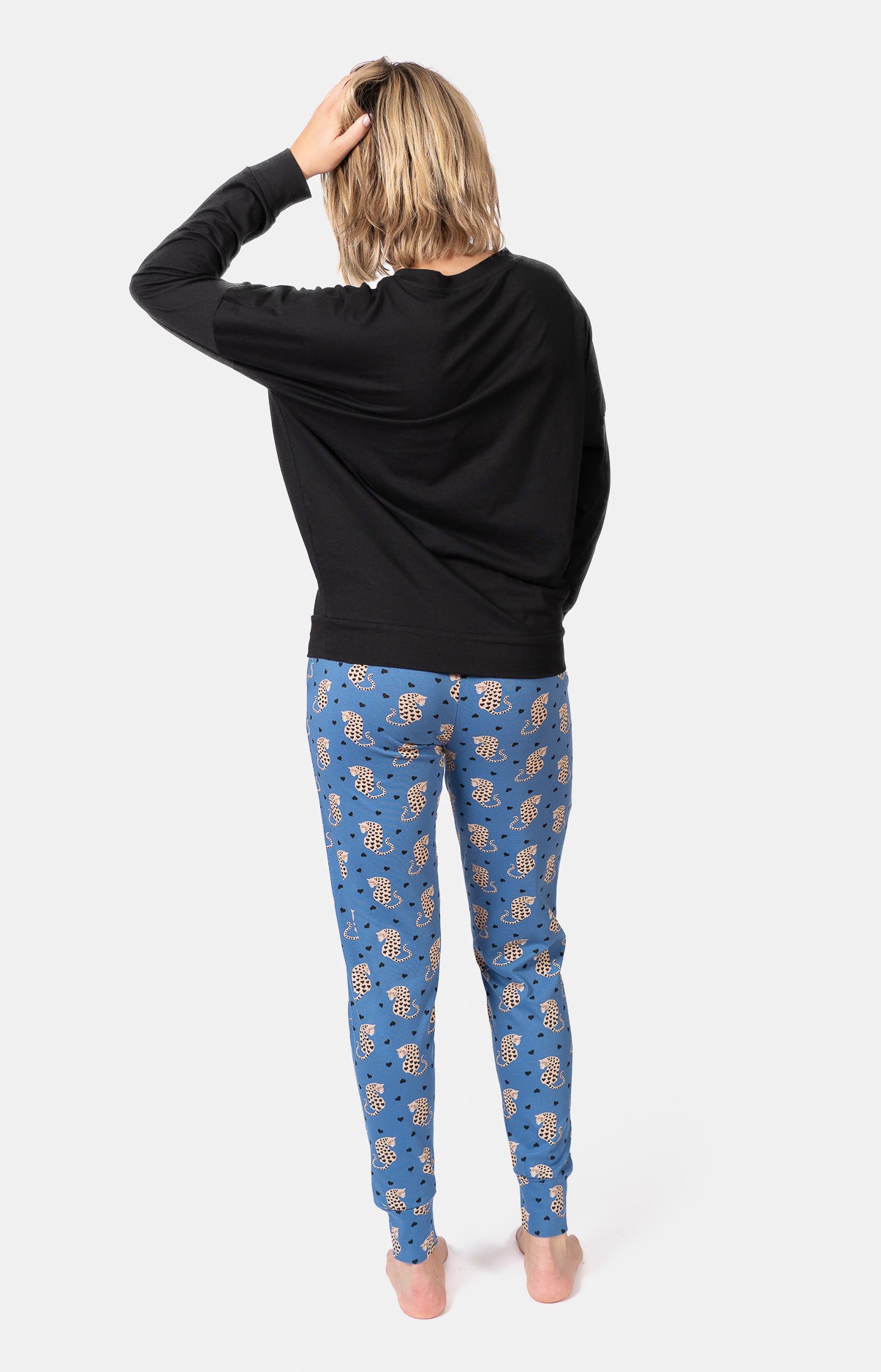 Pyjama long col V oversize - PANTH