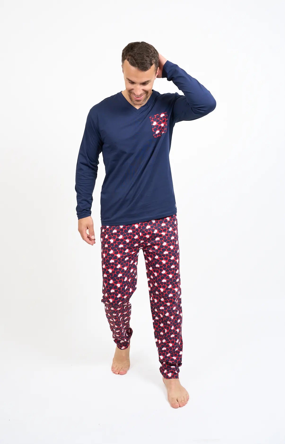 Pyjama long col V - COBBY