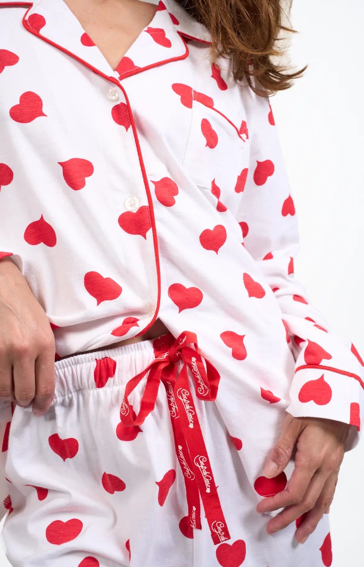 Pyjama long boutonné - COEUR