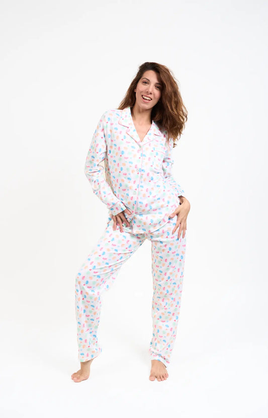 Pyjama long boutonné - COPLUM