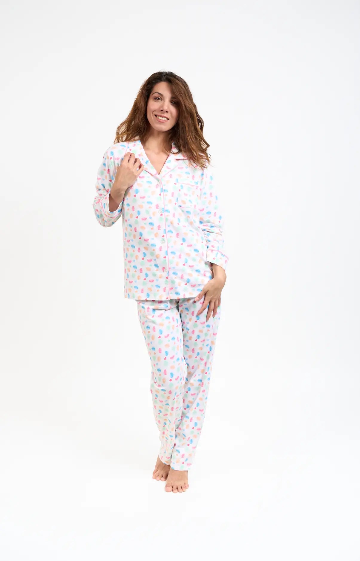 Pyjama long boutonné - COPLUM