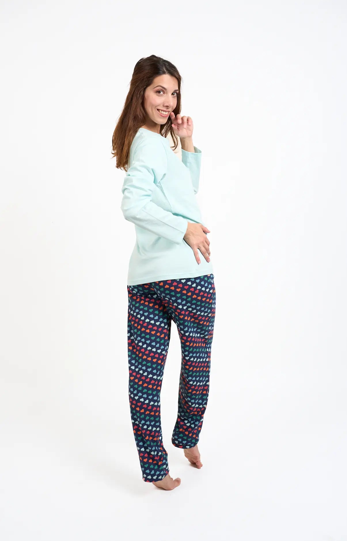 Pyjama long col rond - COLOR