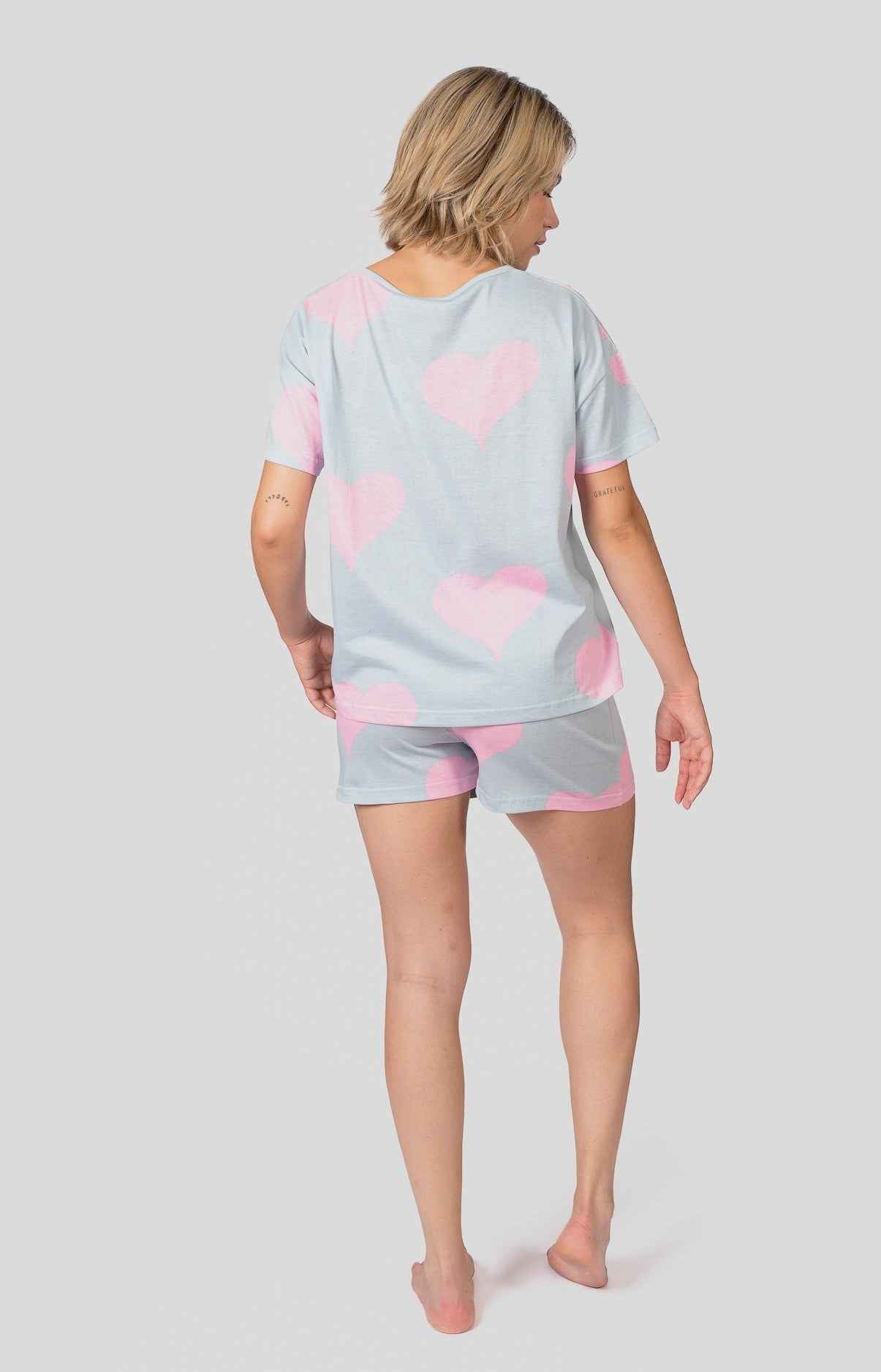 Pyjashort femme 100% coton T-shirt oversize - BIG