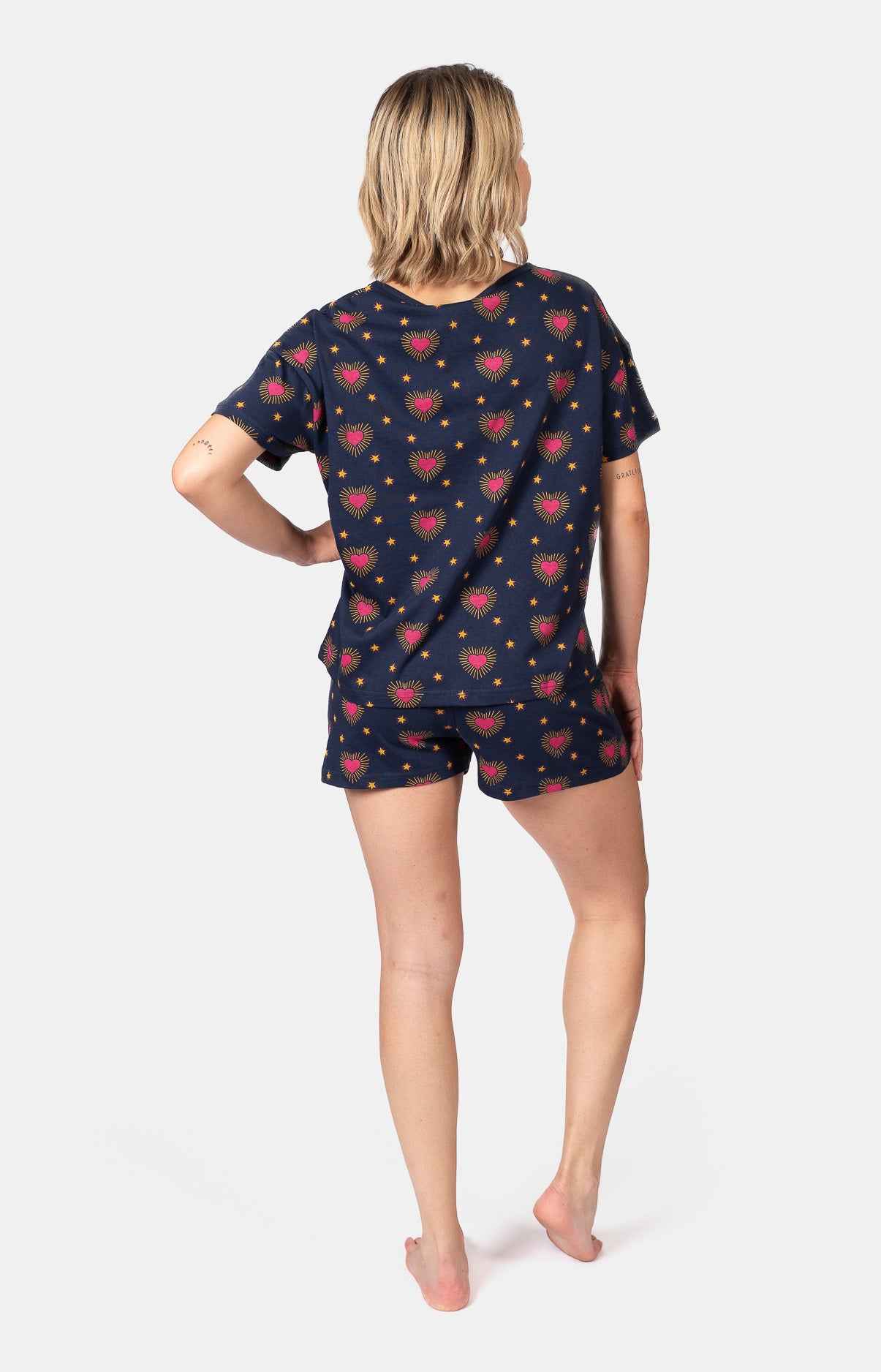 Pyjashort femme 100% coton T-shirt oversize - VOTO