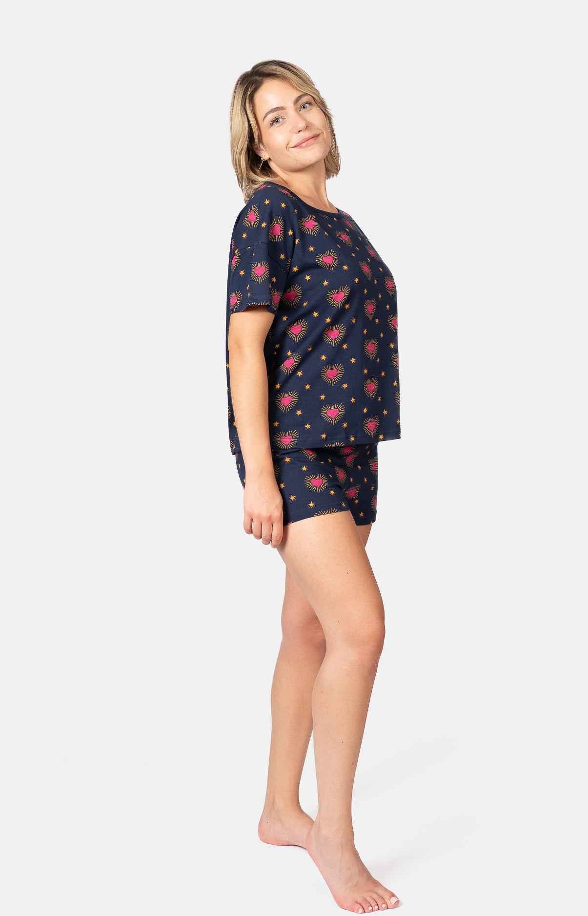 Pyjashort femme 100% coton T-shirt oversize - VOTO