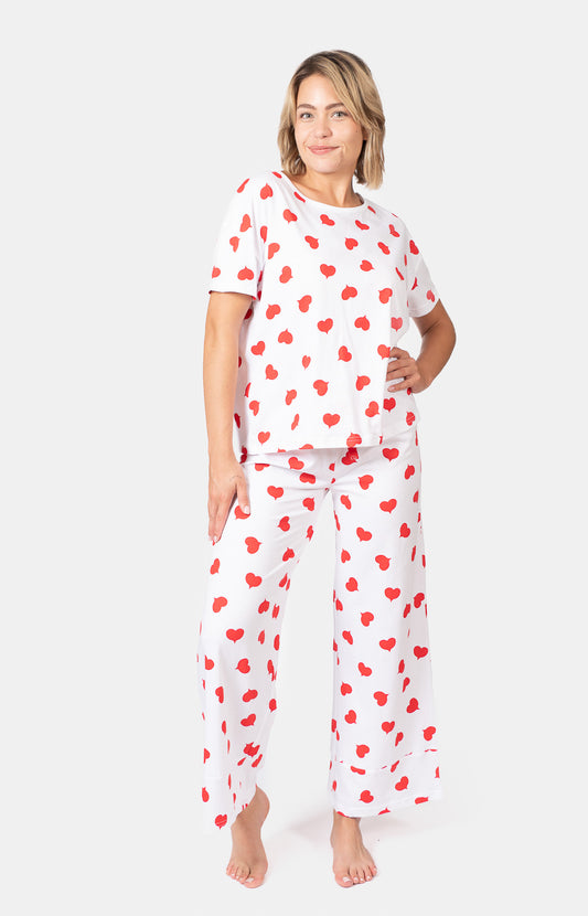 Pyjama long oversize col rond - COEUR